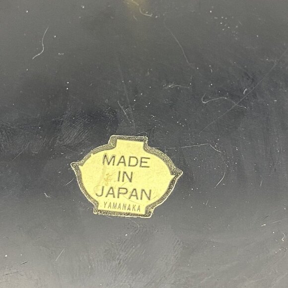 VTG Yamanaka Japan Jewelry Trinket 2pc Nesting Boxes Black Lacquerware Floral - Picture 9 of 12